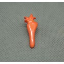 Bouton carotte orange 25mm