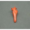 Bouton carotte orange 25mm