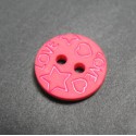 Bouton love rouge corail  b1