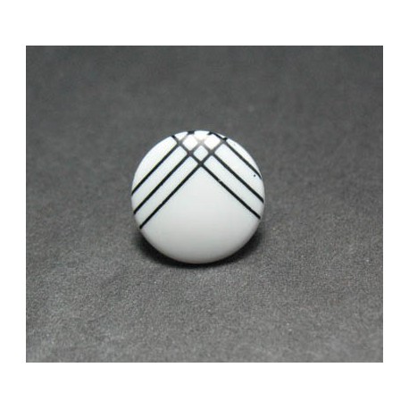 Bouton ligne blanc noir 13mm 