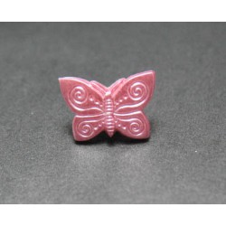 Bouton papillon rose b1