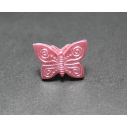 Bouton papillon rose 13mm