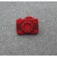 Bouton appareil photo rouge 16mm  