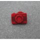 Bouton appareil photo rouge 16mm