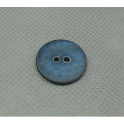 Bouton nacre rivière touché gomme bleu raf 18mm