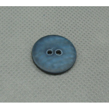 Bouton nacre rivière touché gomme bleu raf 18mm