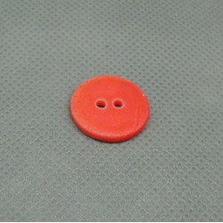 Bouton nacre rivière touché gomme orange 18mm