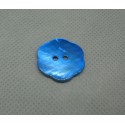 Bouton nacre fleur bleu gitane 21mm