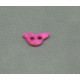 Bouton nacre oiseau fuschia 12mm