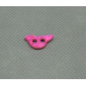 Bouton nacre oiseau fuschia 12mm