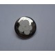 Bouton miroir fleur blanche 28mm