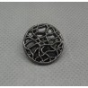 Bouton grillage métallisé vieil argent 18mm