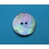 Bouton nacre acier 25mm