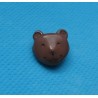 Bouton tête ours marron 14mm