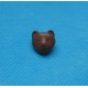 Bouton tête ours marron 12mm