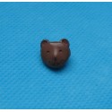 Bouton tête ours marron 12mm