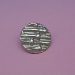 Bouton bambou argent 18mm