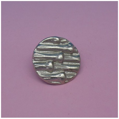 Bouton bambou argent 18mm