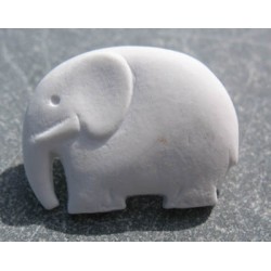 Bouton elephant blanc 25mm 