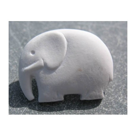 Bouton elephant blanc 25mm 