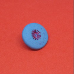 Bouton pistil bleu fuschia  15mm