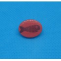 Bouton poisson oval corail 16mm
