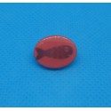 Bouton poisson oval corail 16mm 