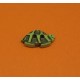 Bouton tortue vert noir 15mm