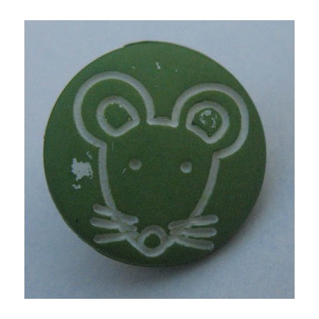 Bouton souris verte 12mm 