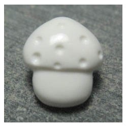 Bouton champignon blanc 12mm