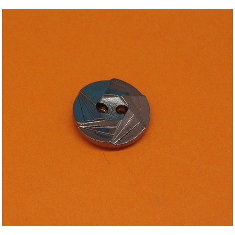 Bouton multifacette vieil argent 15mm