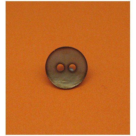 Bouton nacre marron clair 11mm