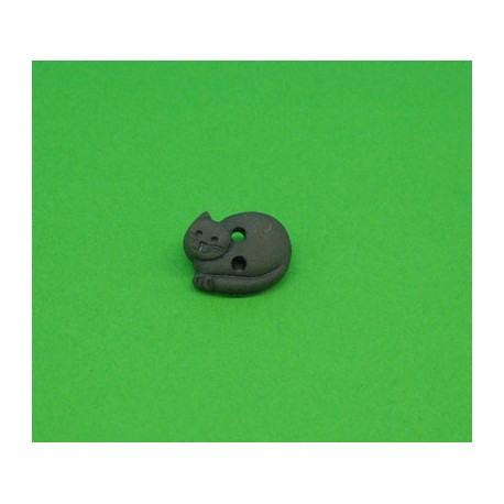 Bouton chat dormant marron 12mm