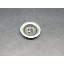 Bouton cuvette vieil argent 22mm