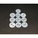 Lot 10 boutons nacre rivière argent 13mm