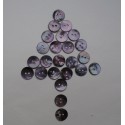 Lot 24 boutons nacre violette 13mm