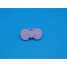 Bouton papillon rose 18mm