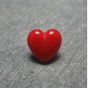 Bouton coeur rouge 9mm