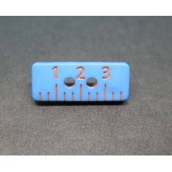 Bouton regle bleue 20mm