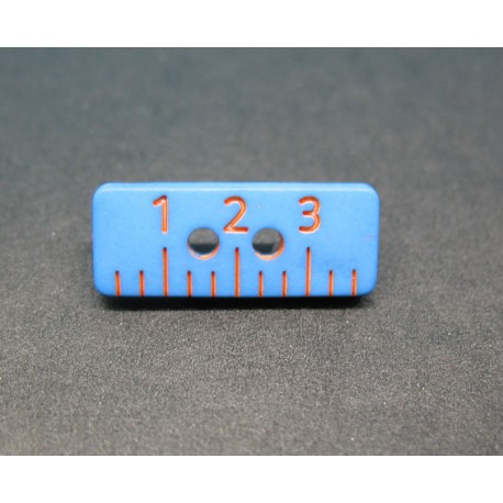 Bouton regle bleue 20mm