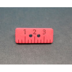 Bouton regle rouge 24mm