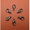 6 mousquetons vieil or 14mm