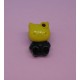 Bouton chat jaune 18mm