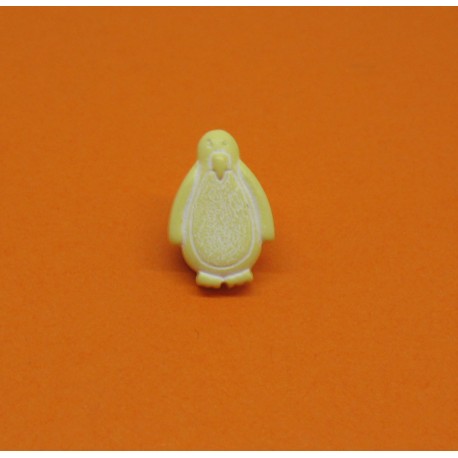 Bouton pingouin jaune 15mm