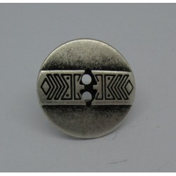 Bouton indien vieil argent 19mm