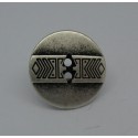 Bouton indien vieil argent 19mm