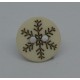 Bouton flocon neige écru 13mm