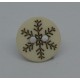 Bouton flocon neige écru 13mm