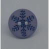 Bouton flocon neige violine 15mm
