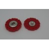 Bouton pression à coudre rouge 23mm